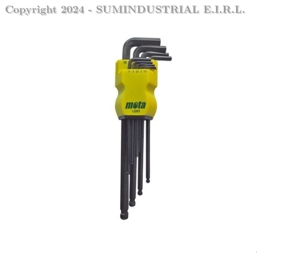 LLAVE HEXAGONAL 1.5-10MM LARGA 9P 