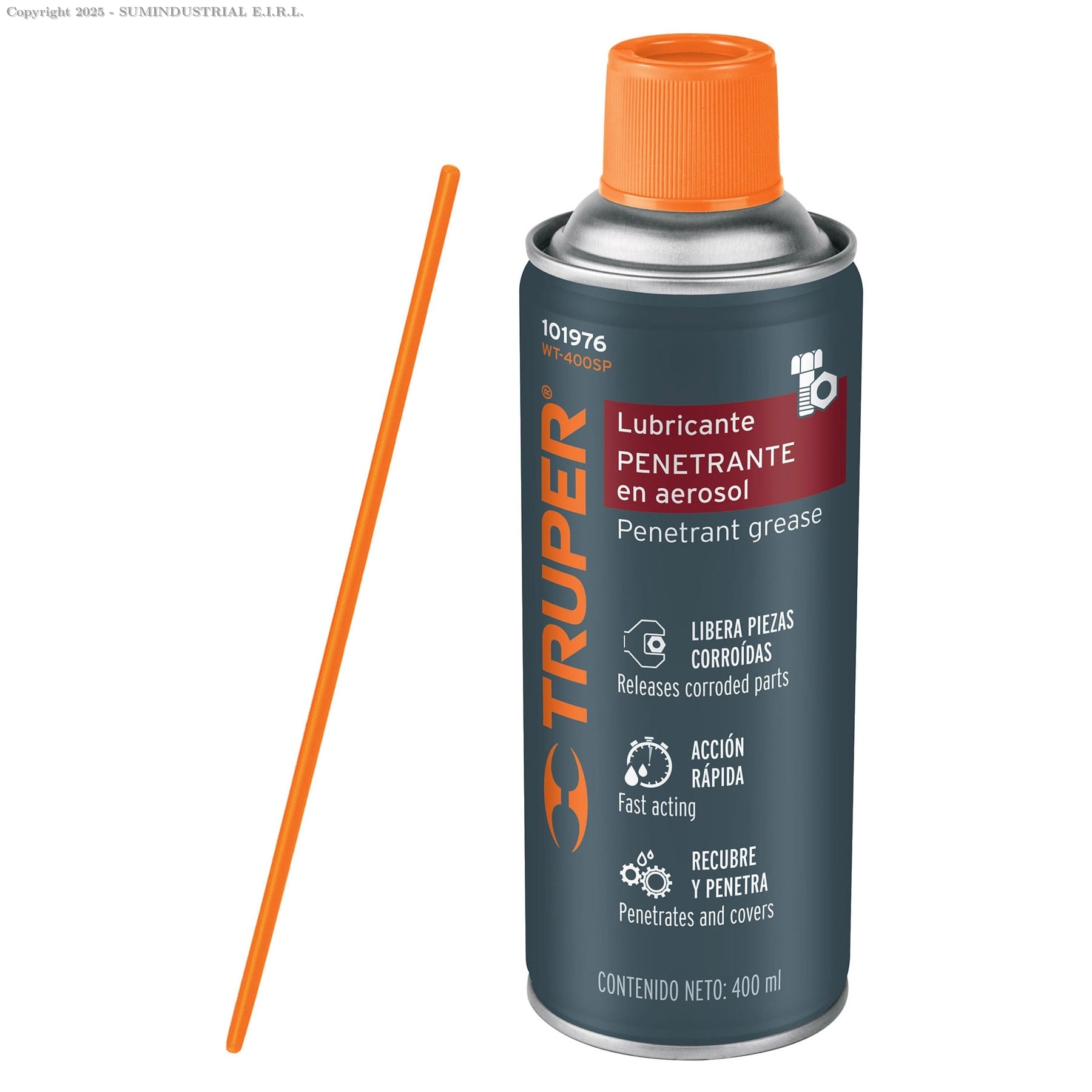 LUBRICANTE PENETRANTE EN AEROSOL 400 ML, TRUPER 101976
