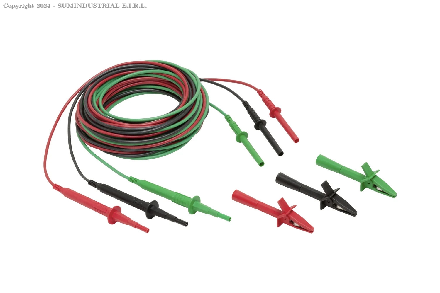 JUEGO DE CABLES DE PRUEBA EXTENDIDOS DE 3 PIEZAS CON PINZAS DE COCODRILO FLUKE TL1550EXT 