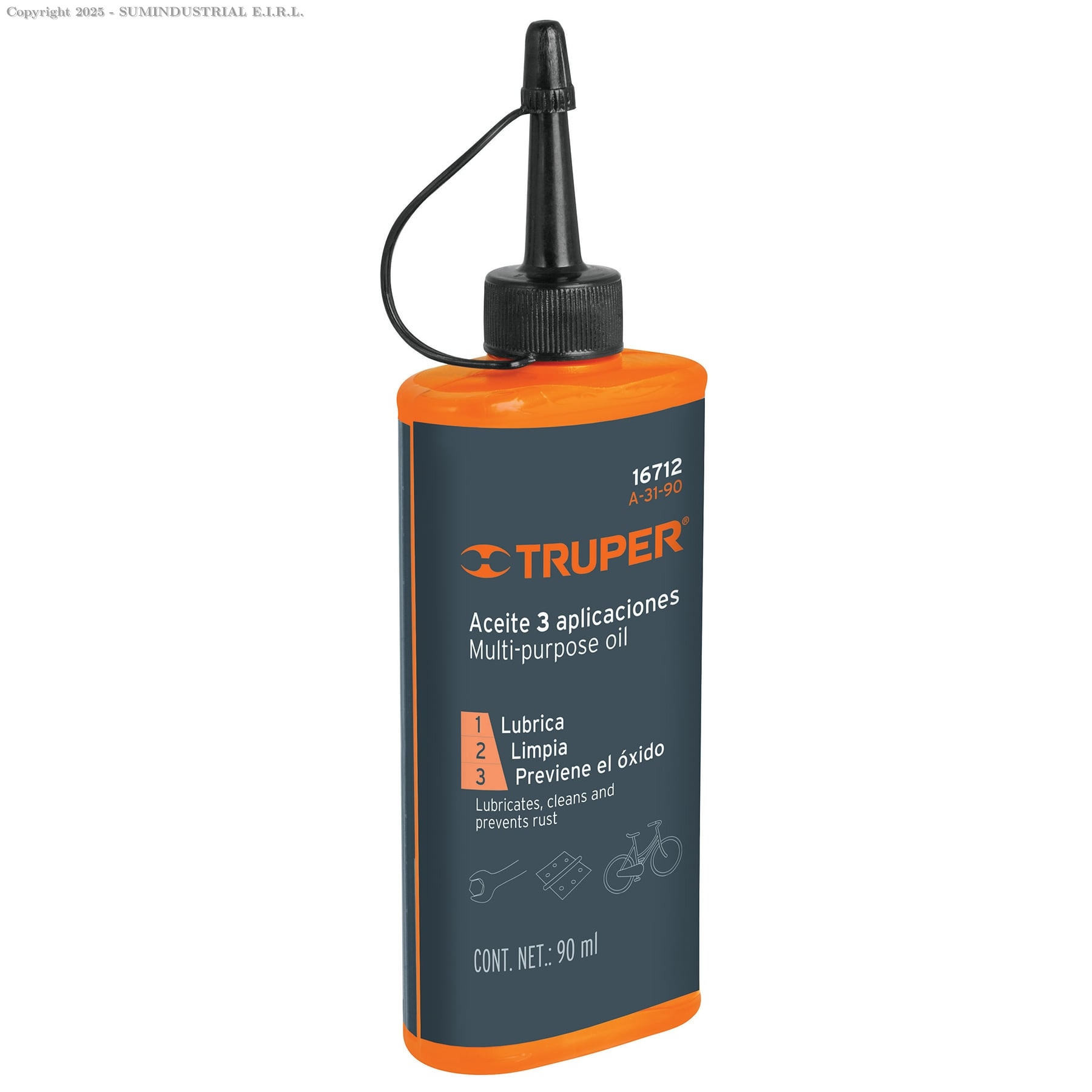 16712 - ACEITE MULTIUSOS, 90ML (3OZ), TRUPER 16712