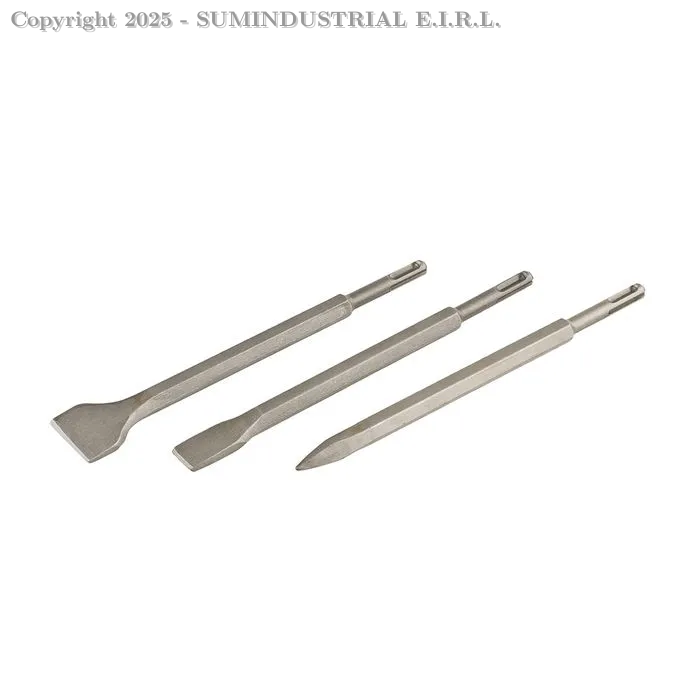KIT DE CINCELES SDS PLUS DE 3 PIEZAS KWB