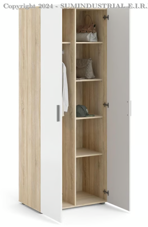 ROPERO DOS PUERTAS BLANCO 