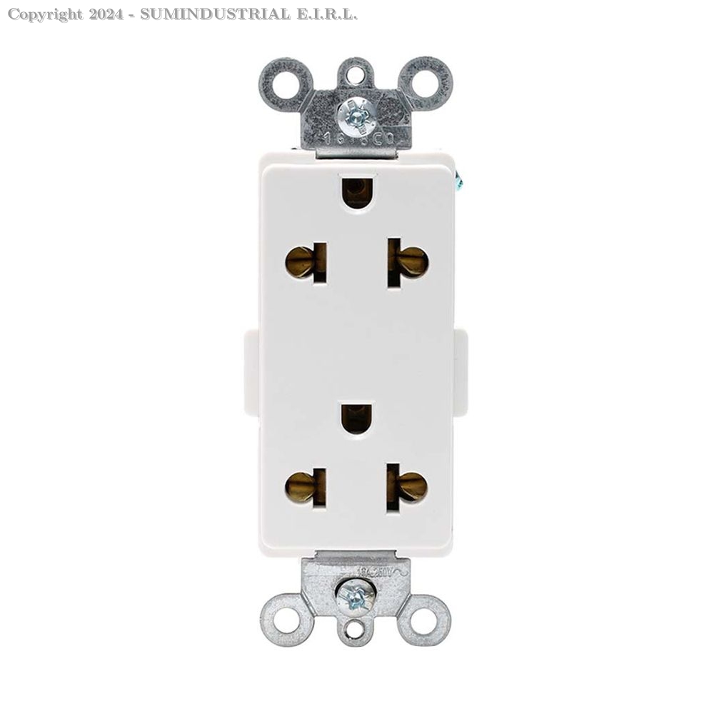 TOMAC. UNIV.DOB.2X15A+T BLANCO.DECORA LEVITON 1034978