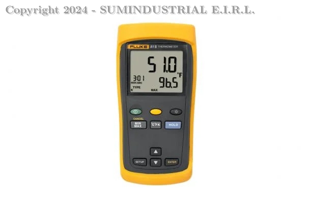 TERMÓMETRO DIGITAL PORTÁTIL CON SONDA FLUKE 51 II 60HZ