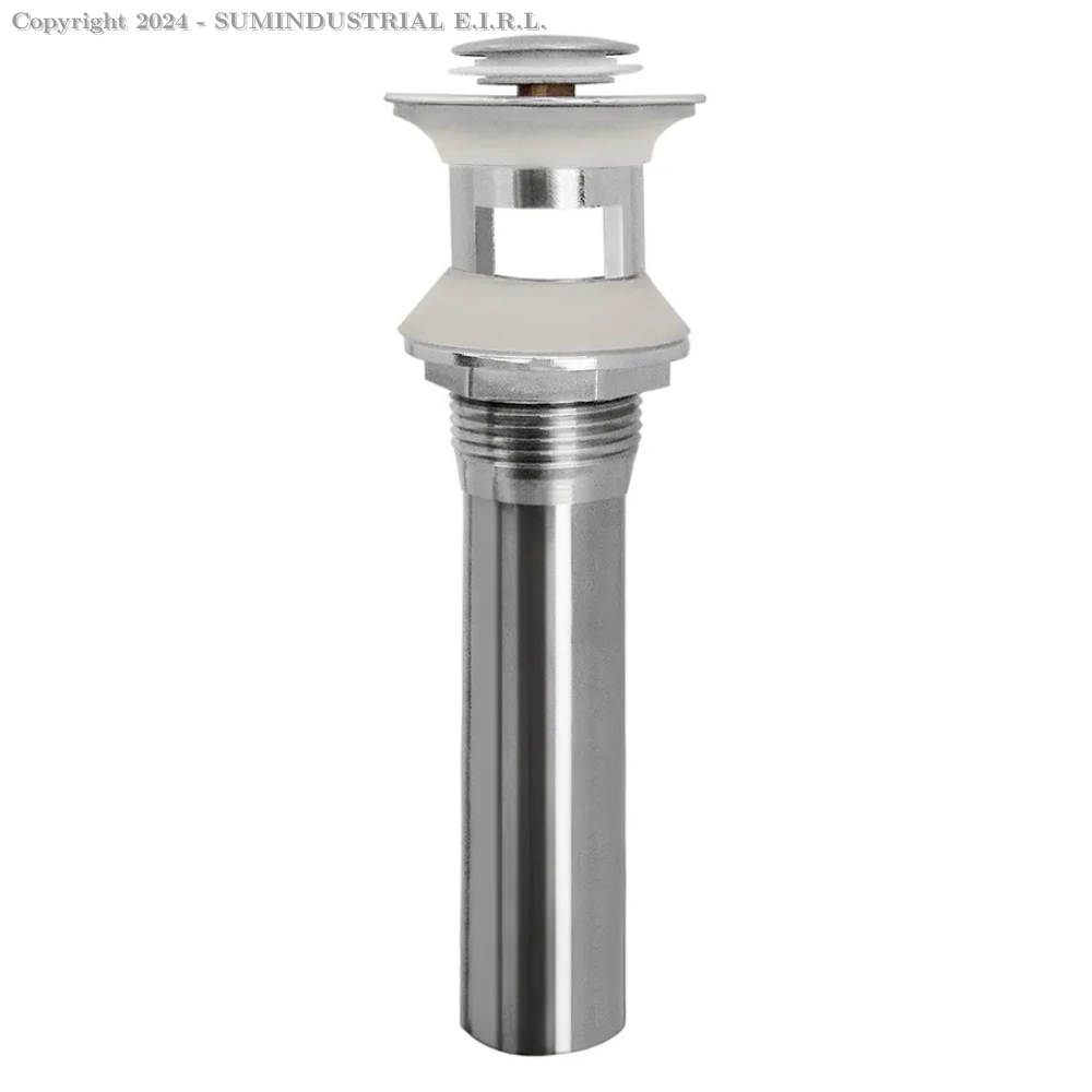 DESAGUE PUSH CROMADO CON REBOSE 11/4