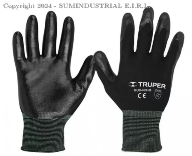 GUANTE NYLON NITRILO LISO T/G  TRUPER